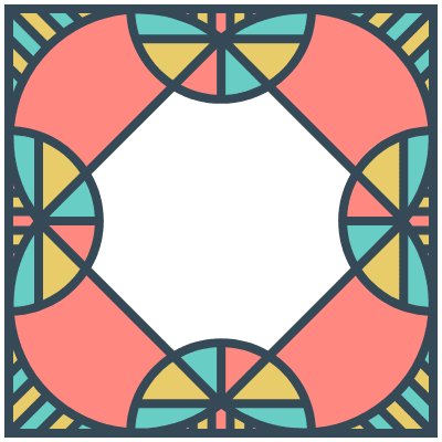 Glasses Stained Mosaic 121 Element from Mosaic Tiles (Colors) Set