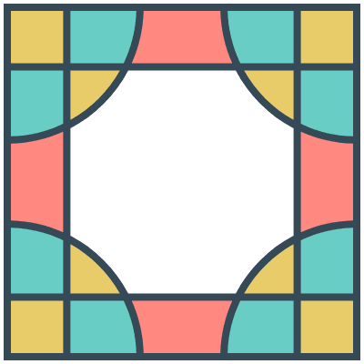 Glasses Stained Mosaic 81 Element from Mosaic Tiles (Colors) Set