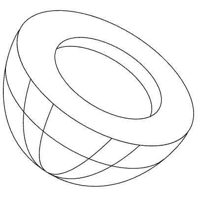 Half Sphere Element from 3D Motifs (Wireframe) Set