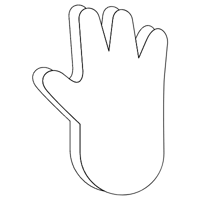 Hand 1 Element from 3D Motifs (Line) Set