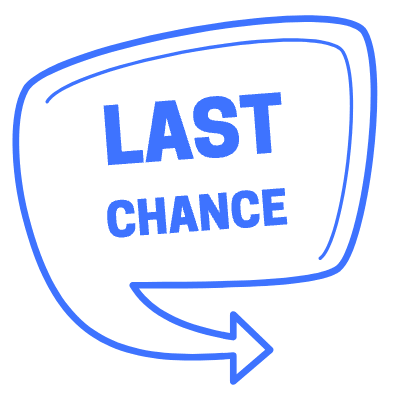 Last Chance Bubble Arrow Element from Badges Classic (Line) Set