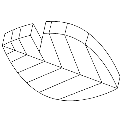 Leaf Element from 3D Motifs (Wireframe) Set