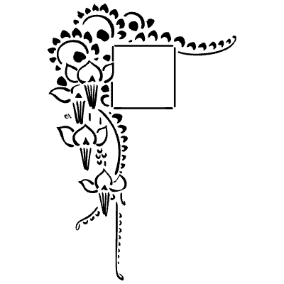 Letter Square Ornament 8 Element from Art Nouveau Motifs Set