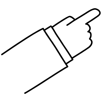 Line Arrow Hand Non Filled Element from Arrows (Variable Thickness Style) Set