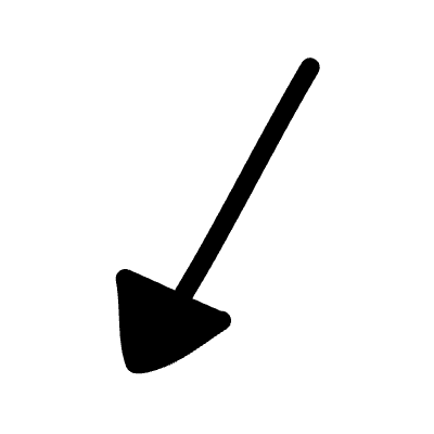 Line Arrow Straight Diagonal Element from Arrows (Variable Thickness Style) Set