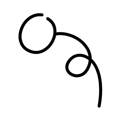 Line Bullet Point Spiral Non Filled Element from Annotations (Variable Thickness Style) Set
