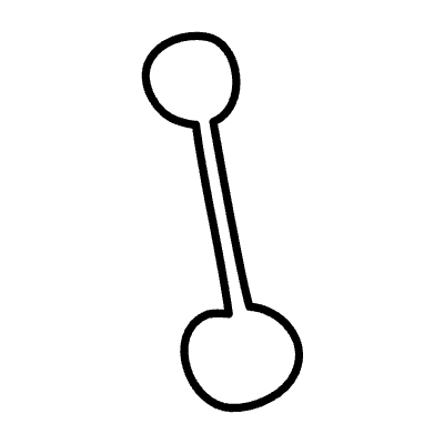 Line Bullet Two Way Bold Non Filled Element from Annotations (Variable Thickness Style) Set