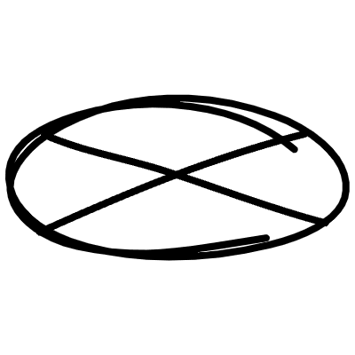Line Highlight Eclipse Cross 1 Element from Annotations (Variable Thickness Style) Set