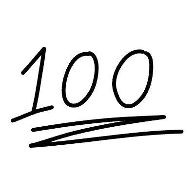 Line Perfect Score 100 Element from Scribbles (Variable Thickness Style) Set