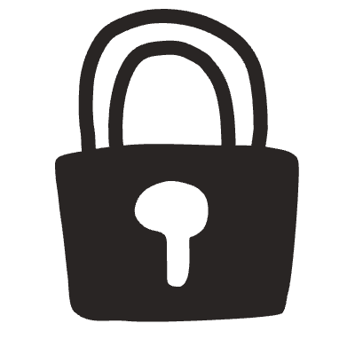 Lock Element from Doodles (Monochrome) Set