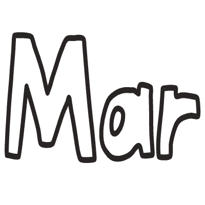 March Element from Doodles (Monochrome) Set