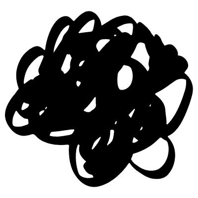 Messed Up Ploblem Mark Doodle 6 Element from Scribbles (Sketch Style) Set