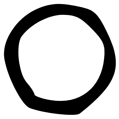 Minimalist Circle 2 Element from Scribbles (Sketch Style) Set