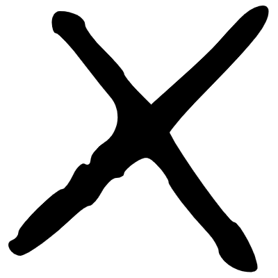 Minimalist Cross Element from Scribbles (Sketch Style) Set