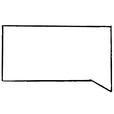 Minimalist Text Bubble Element from Scribbles (Sketch Style) Set