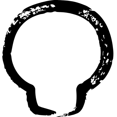 Mushroom Cap Element from Blob Shapes - Outlined Ink Set