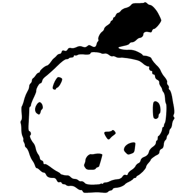 Nature Fruit Orange Element from Scribbles (Sketch Style) Set