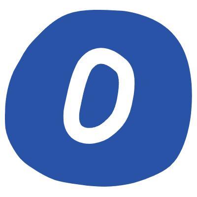 Number 0 1 Element from Doodles (Flat) Set