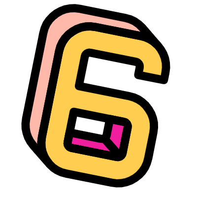 Number 6 Six Element from 3D Fun (Pop) Set