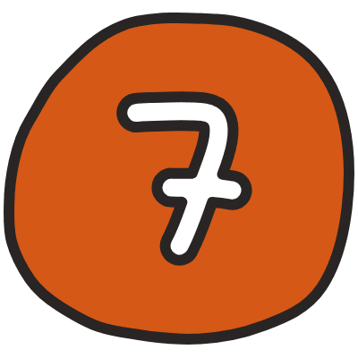 Number 7 1 Element from Doodles (Classic) Set