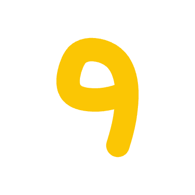 Number 9 2 Element from Doodles (Flat) Set