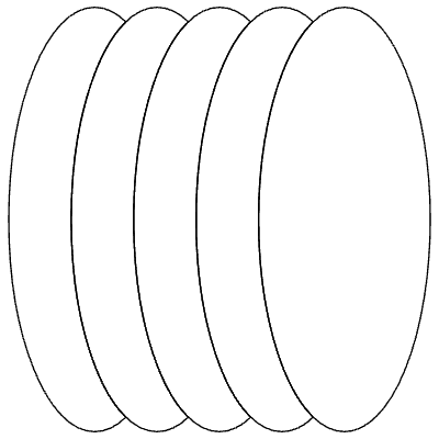 Oval Vertical Element from Symbols 3D - Line Set