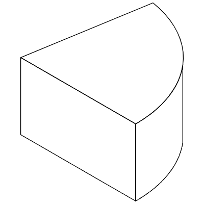 Pie Curve Cube Element from 3D Motifs (Line) Set