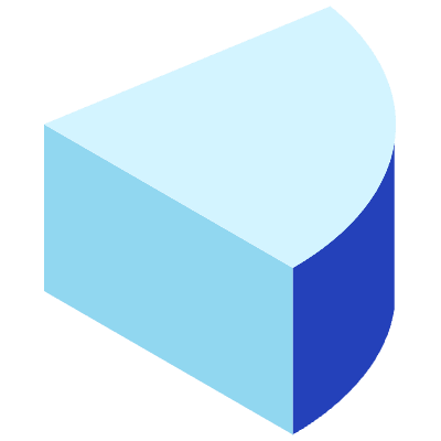Pie Curve Cube Element from 3D Motifs (Flat) Set