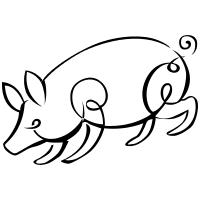 Pig Element from Flourishes Motifs Set