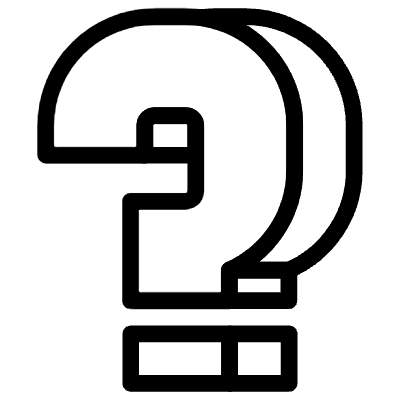 Question Mark  Element from 3D Fun (Line) Set