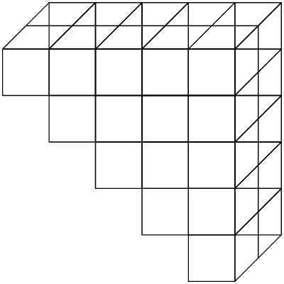 Rectangle Cuboid Block Element from 3D Motifs (Wireframe) Set