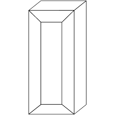 Rectangle Frame 1 Element from 3D Motifs (Line) Set