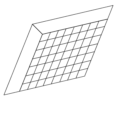 Rectangle Oblique Element from 3D Motifs (Wireframe) Set