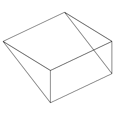 Rectangle Pyramid Element from 3D Motifs (Wireframe) Set