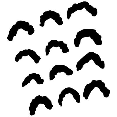 Repeating Fishscale Element from Scribbles (Sketch Style) Set