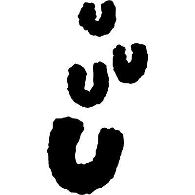 Repeating Horseshoe Element from Scribbles (Sketch Style) Set