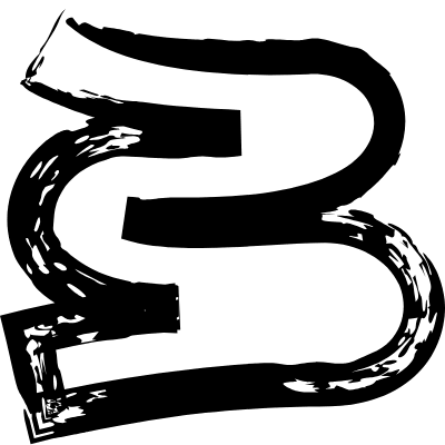 Ribbon Slope Line Element from Inky (Brushes) Set