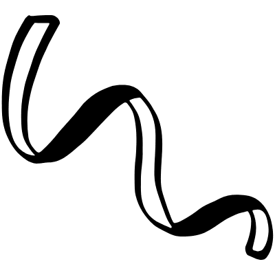 Ribbon Swirl Doodle 1 Element from Scribbles (Sketch Style) Set