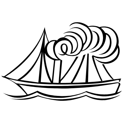 Sailing Ship 2 Element from Flourishes Motifs Set