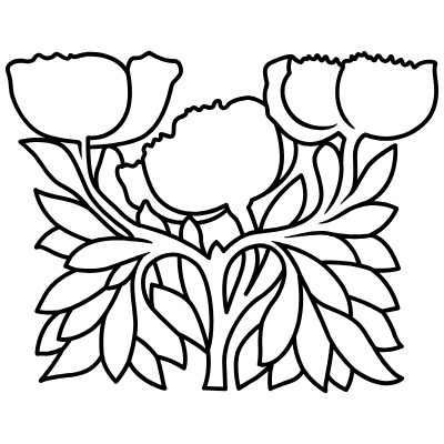 Set D Ornament 5 Element from Art Nouveau Motifs Set