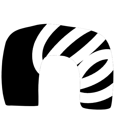 Shape Abstract Arch Thick Element from Organica (Texturized) Set