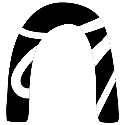 Shape Abstract Arch Thin Element from Organica (Texturized) Set