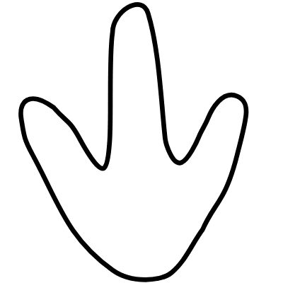 Shape Abstract Footprint Chinken Element from Organica (Duo) Set