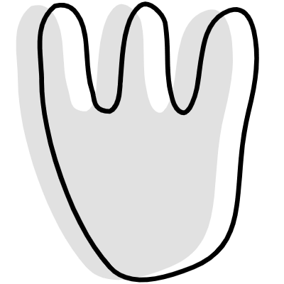 Shape Abstract Footprint Tulip Element from Organica (Combo) Set