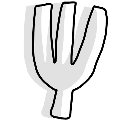 Shape Abstract Fork Element from Organica (Combo) Set