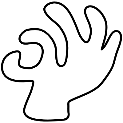 Shape Abstract Hand Zombie Okay Element from Organica (Line) Set