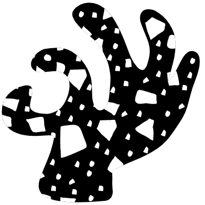 Shape Abstract Hand Zombie Okay Element from Organica (Texturized) Set