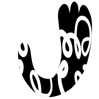 Shape Abstract Leaf Wing Element from Organica (Texturized) Set