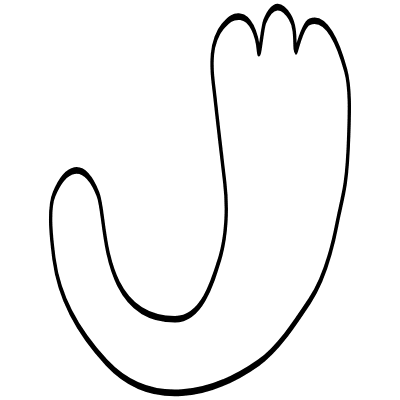 Shape Abstract Leaf Wing Element from Organica (Line) Set