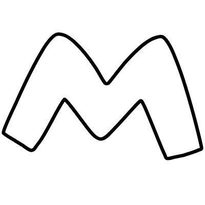 Shape Abstract M Bird Element from Organica (Duo) Set